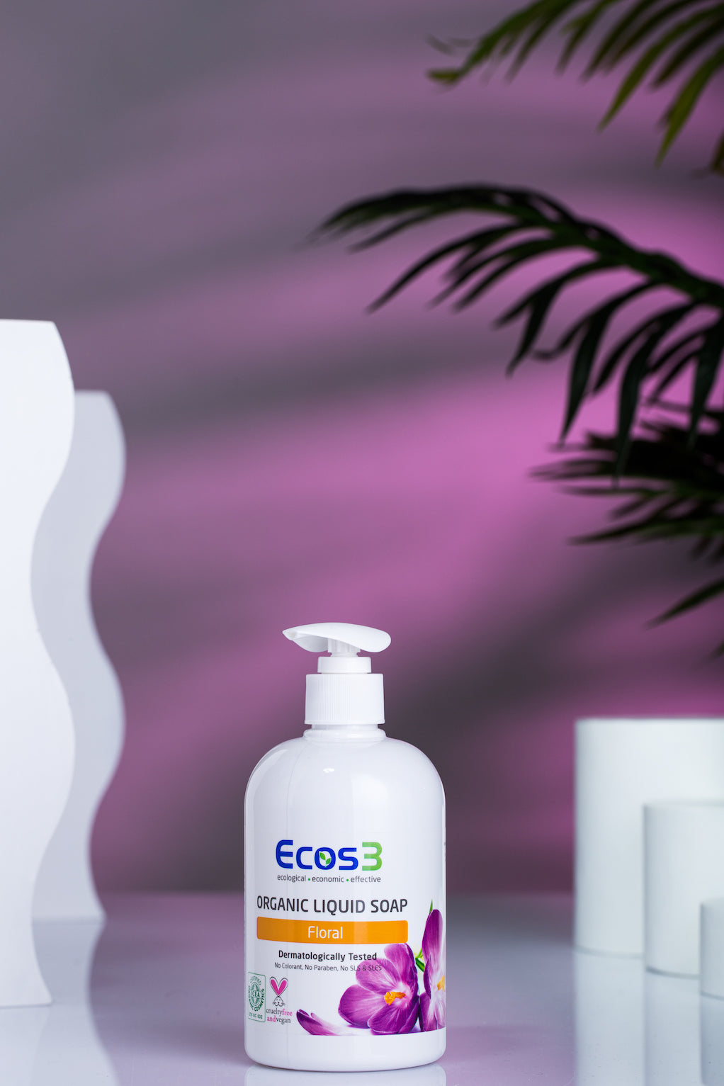 Ecos3 Luomu Nestesaippua - KUKKAINEN TUOKSU (500 ml)