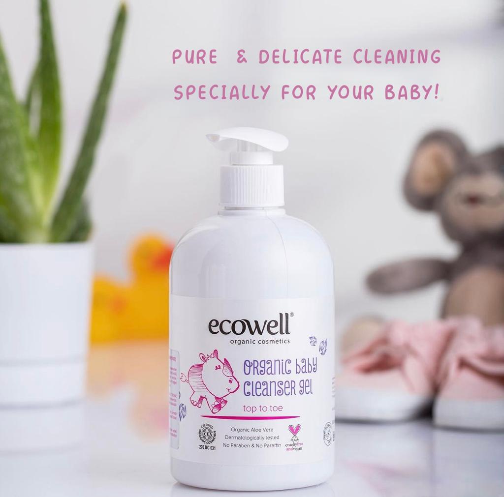 Ecowell Luomu Vauvan & Lasten Puhdistusgeeli (500 ml)