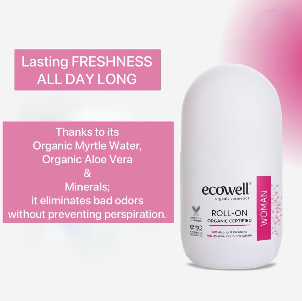 Ecowell Luomu Roll-on Naiselle (75 ml)