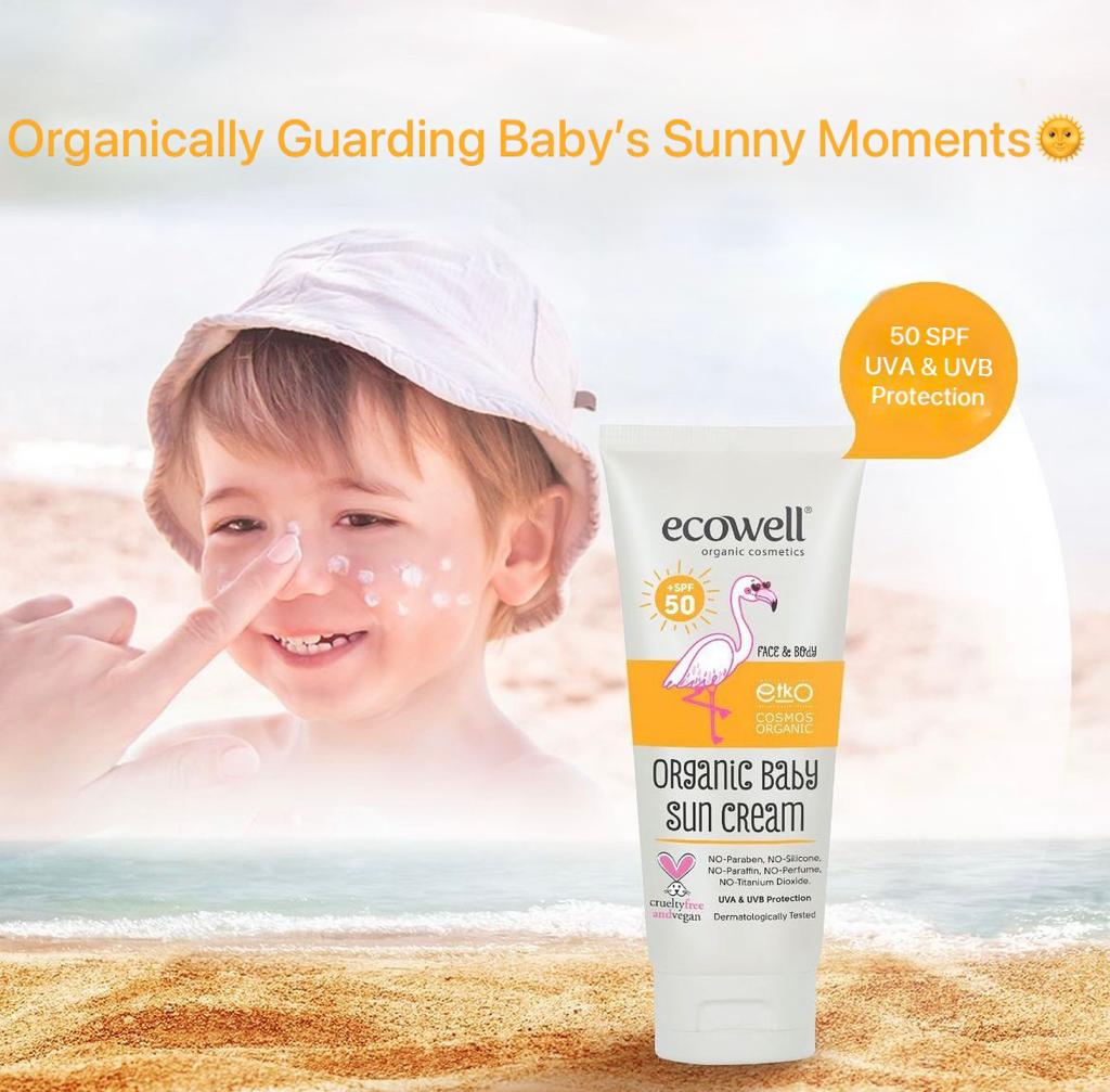 Ecowell Organic Baby & Kids Sun Cream 50 SPF (110 gr)